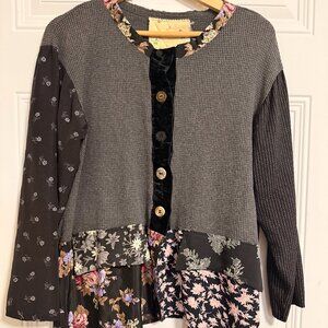 Artisan Patchwork Blouse Boho Cottage‎ Whimsy